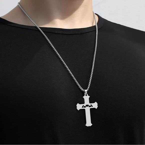 HOFOYA Cross Pendant Necklace With Inspiring Bible Quote from Phil 4:13 Soccer - Picture 2 of 9